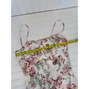 NWT O.P.T. White Pink Floral Mini Dress Squared Neck Party Summer Size M thumbnail 5