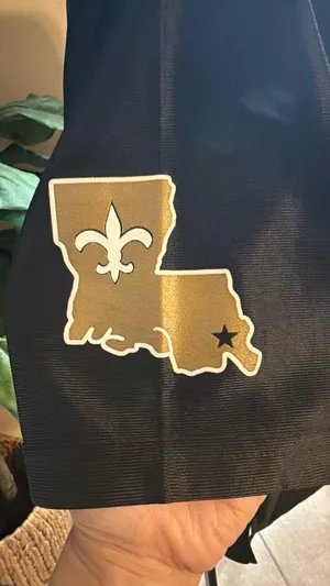 NFL Saints Women's Black Jersey with Gold Trim thumbnail 4