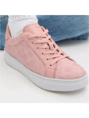 NEW Coach High Line CBT39 Powder Pink Signature Sneakers Size 6.5 NIB thumbnail 2