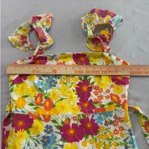 Baltic Born Dani Ruffle Tiered Midi Dress | Multi Floral Size M thumbnail 6