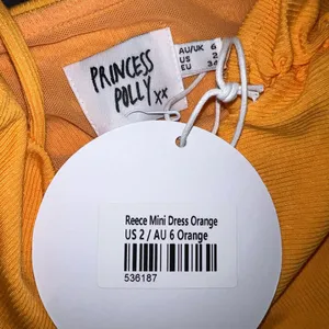Princess Polly Reece Mini Dress in Orange Size 2 New with tag thumbnail 10