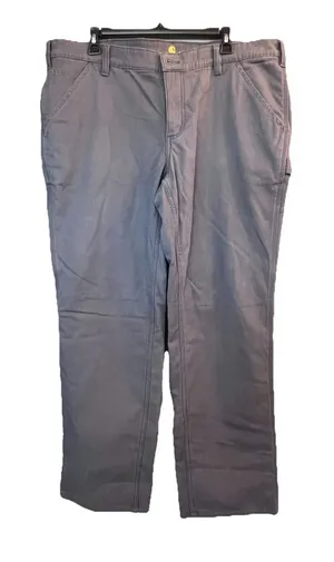 Carhartt Women's Original Fit Fleece Lined - Carpenter Pant Size‎ 18 REG Gray thumbnail 1