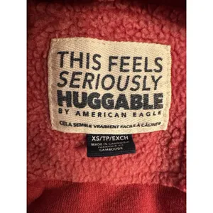 American Eagle Oversized Fleece Sweatshirt~This Feels Seriously Huggable~Size XS thumbnail 4