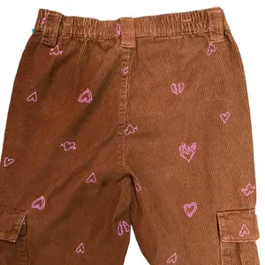 PacSun Womens Heartbreaker Brown Corduroy Cargo Elastic Waist Pants Size Medium thumbnail 5