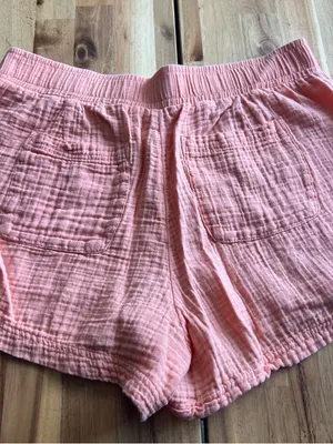 GAP Peach Gauze Shorts Women’s Large Elastic Waist Cotton Summer thumbnail 6