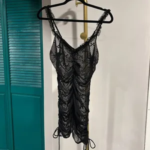 Anthropologie NWT Sleeveless Ruched Mesh Mini Dress - S thumbnail 10