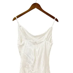 Lulus Close to Your Heart White Satin Jacquard Cowl Slip Dress size Large NWT thumbnail 7