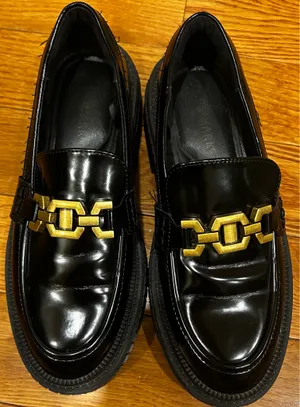 Primark Women's chunky platform Loafers with Gold Chain Accent size 7 thumbnail 5