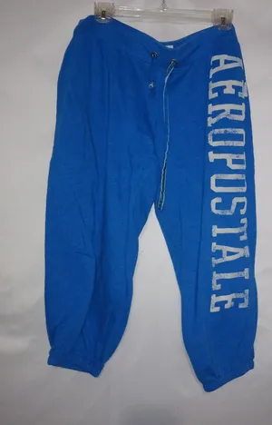 Aeropostale XL Side Spellout Cobalt Blue Jogger Warmup Drawstring Pants Plus thumbnail 3