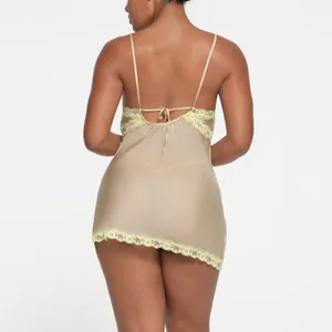 NWT Skims romance lace slip dress Silk XS Sage ( SOLD OUT) Rare thumbnail 3