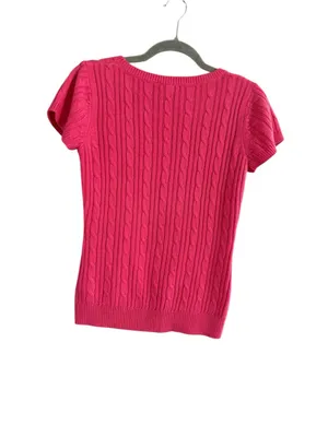 Women's H&M Cable Knit Scoop Neck Sweater Pink Size 6 thumbnail 3