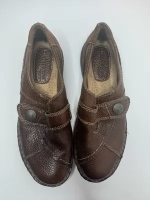 Earth Origins By Earth Brown Leather Slip Ons Size 6M thumbnail 3