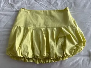 Yellow Bubble Hem Mini Skirt thumbnail 2
