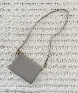 Danger Dover Neutral Beige Crossbody Clutch with Gold Hardware thumbnail 1