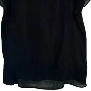 Vince Camuto Short Sleeve Top, Tunic Blouse Womens Size Medium Black thumbnail 5