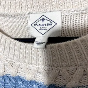 Y2K Cable Knit Sweater Colorblock Oversized Pulllover soft knit Pastel‎ sz L thumbnail 3