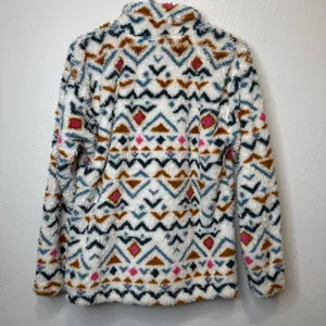 Eddie Bauer Quest Plush Quarter Zip Mock Neck Fleece Pullover Aztec Size Medium thumbnail 7