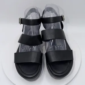 Soda Heels Women's Size 9 Black Chunky Platform Sandals Y2K Style thumbnail 3