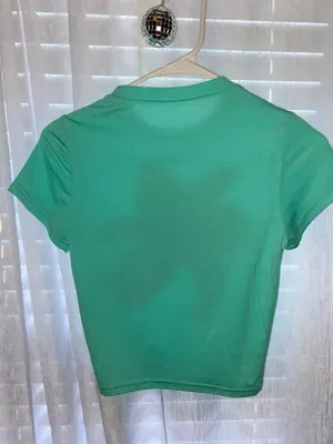 Flower Baby Tee Shein Green thumbnail 4