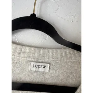 J Crew Sweater Heathered Light Gray Knit Pullover Top Minimalist Clean‎ Girl thumbnail 3