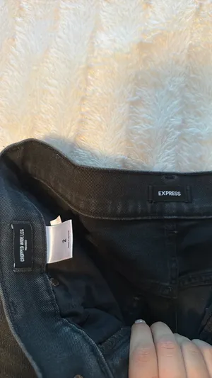 Express Cropped Wide-Leg Jeans High-Rise thumbnail 3