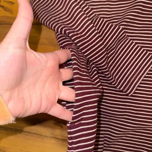 Duluth trading co. Linger tunic‎ style sweatshirt v neck stripes size MED thumbnail 2