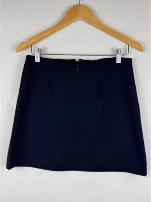 Sunday Best Aritzia Tatiana A-Line Mini Skirt Black Side Slit Size 8 thumbnail 8