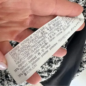 Zara Tweed Mini Shift Short Sleeve Mini Dress in Black and White Womens Medium thumbnail 7