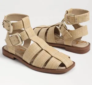 Sam Edelman Dawn Fisherman Sandals Bleached Beechwood Weave Size 5.5 Sandals thumbnail 1