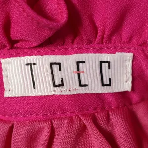 TCEC Tiered Ruffle Mini Dress Womens Size M Pink Halter Sleeveless Coquette thumbnail 6