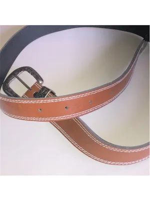 Brown Faux Leather Belt with Decorative Silver Buckle thumbnail 5