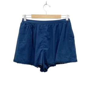 Free People Blue Cotton Lace Trim Pull On Shorts Women’s Size Small Boho Pockets thumbnail 3