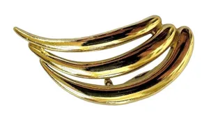 Gold tone brooch thumbnail 1