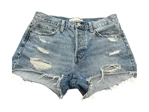 Aritzia Denim Forum Jean Shorts 26 Blue Cut Offs‎ Ex Boyfriend Midi Button #R8-3 thumbnail 1