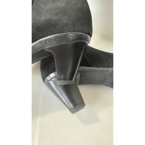 La Canadienne Black Suede Tall Knee High Heeled Boots Women's Size 6 M thumbnail 11