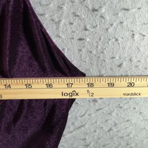 1692 | NWT Lulus Purple Velvet‎ Cowl Neck Ruched Side Drape Mini Dress Womens M thumbnail 4
