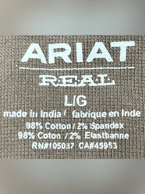 Ariat Real Women’s Size L Brown Lightweight Henley Top thumbnail 2