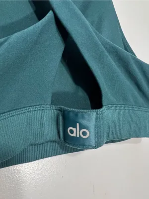 Alo Yoga Alosoft Iconic 90's Bra In Green size M thumbnail 8