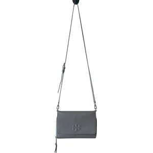 Tory Burch McGraw‎ WOC Crossbody Gray Heron Pebbled Leather Wallet thumbnail 15