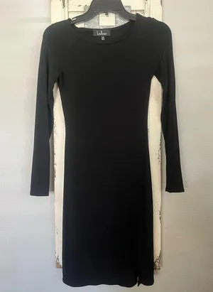 Lulus How I Wonder Black Long Sleeve Midi Dress thumbnail 4