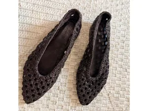 Madewell The Ruth Ballet Flat in Woven Leather thumbnail 2