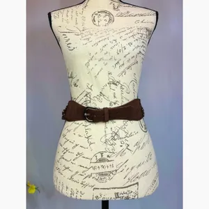 8 Other Reasons Suedette Studded Belt in Brown 43" thumbnail 8