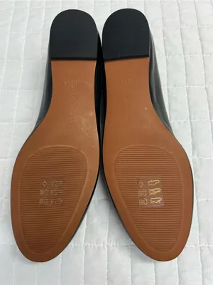 Madewell The Hester Flat in True Black Leather Size 8.5 thumbnail 10