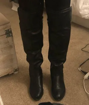 Call It Spring Knee High Black Boots thumbnail 1