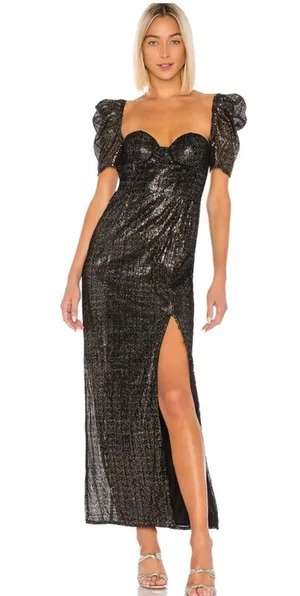 House of Harlow Floriana maxi dress black thumbnail 1