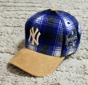 Mitchell & Ness MLB Plaid NY Yankees World Series Pro Snapback Hat thumbnail 1