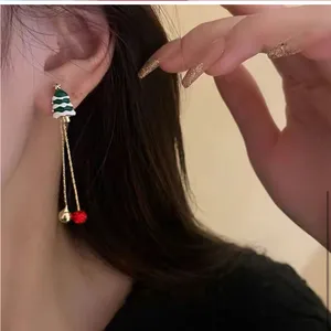 Santa Claus Threader Earrings Cute Retro Asymmetrical Climbing Santa Claus‎ thumbnail 7