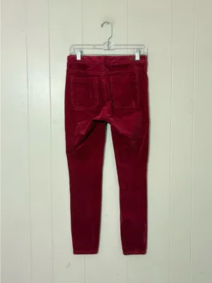 Pilcro and the Letterpress Anthropologie High Rise Skinny Corduroy Pants Magenta Size 26 thumbnail 5