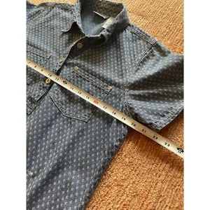 Erika Collection Blue Denim Mini Short Sleeve Cotton Women’s Dress Size M thumbnail 4