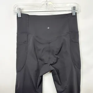 Halara Medium Leggings High Waisted Gray Side Pockets 7/8 Solid‎ Athleisure 1532 thumbnail 7